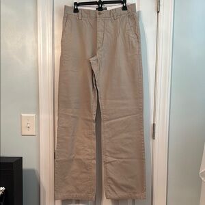 Banana Republic Men's 32x34 Khaki Straight-Leg 100% Cotton Pants